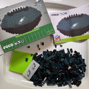NEW Philadelphia Eagles NFL Football 3-D Construction Lego Block Set COMPLETE